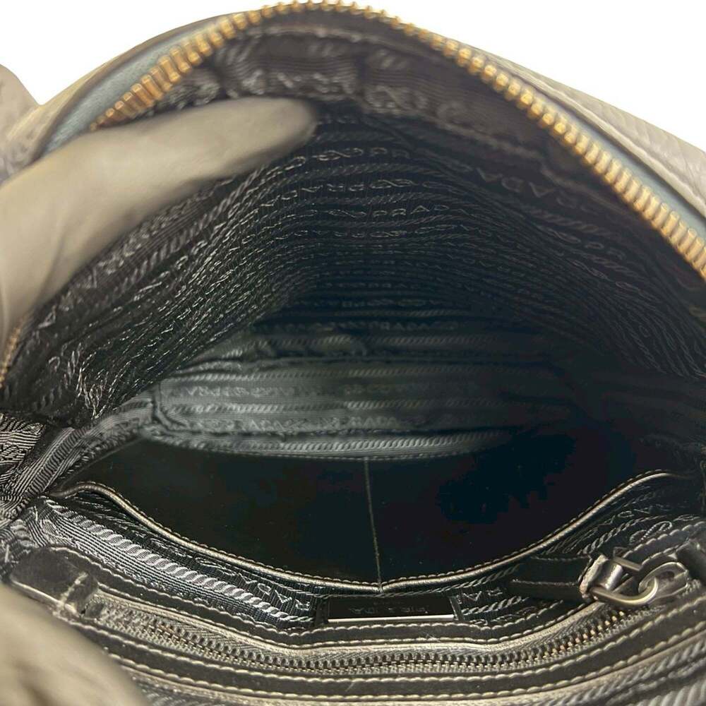 PRADA Blue Leather Pochette Shoulder Bag - Picture 9 of 10